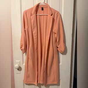 Windsor Peach Open-Front Blazer Coat